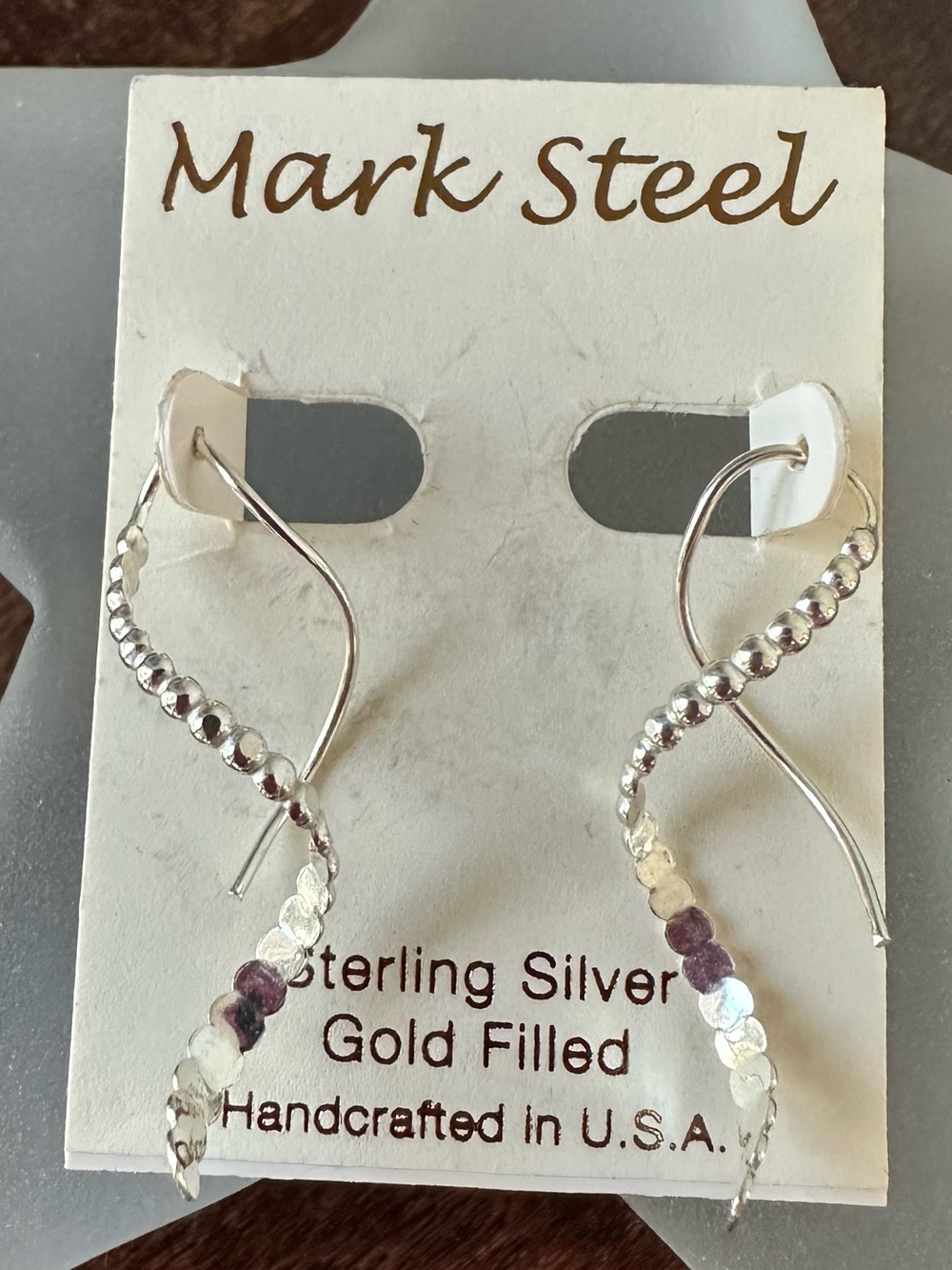 NWT Vintage Mark Steel Sterling silver earrings